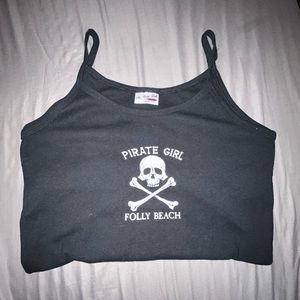 Black skeleton crop top